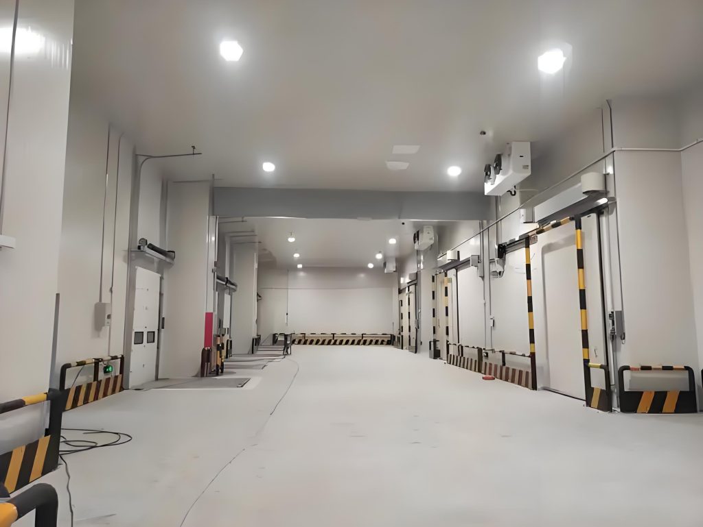 Реальное фото внутри дистрибутивного холодильного склада электронной коммерции