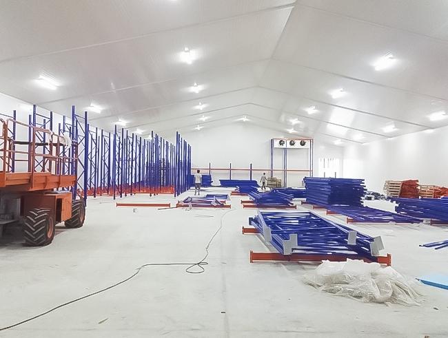 Фото строительства крупного низкотемпературного холодильника