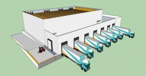Визуализация 1000-тонного яблочного холодильного склада