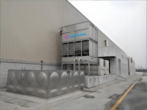 Крупный испарительный конденсатор логистического портового холодильного склада